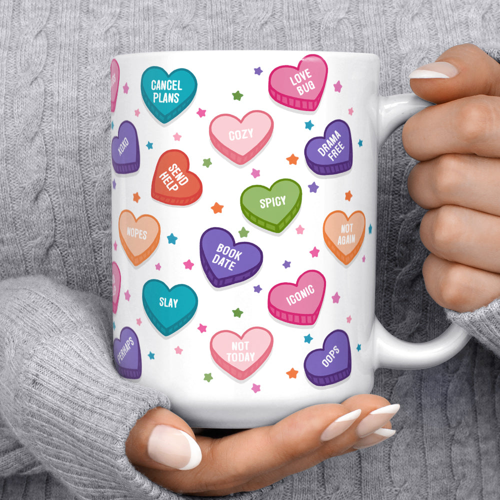 Candy Conversation Hearts Mug