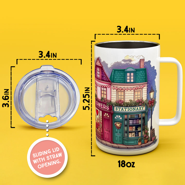 Valentine's Storefront Shops Insulated Travel Mug