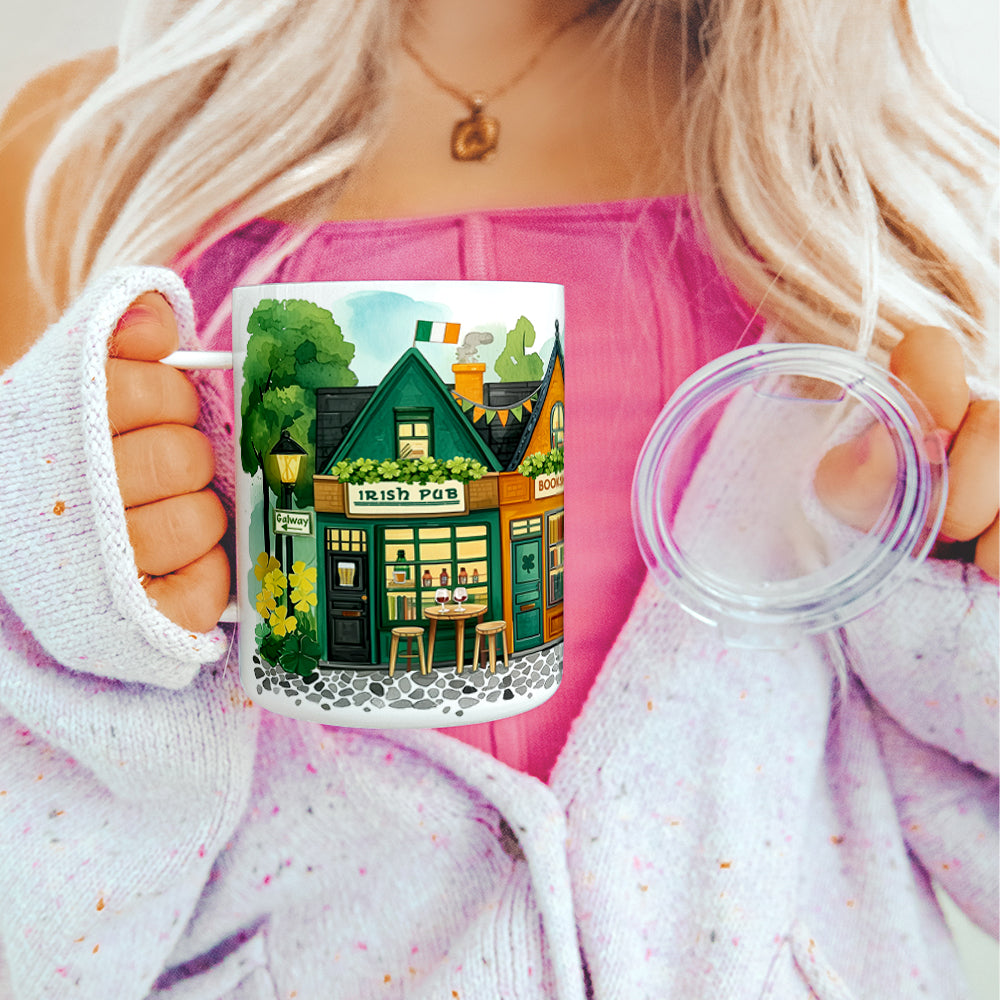 St. Patrick's Storefront Shops Insulated Travel Mug