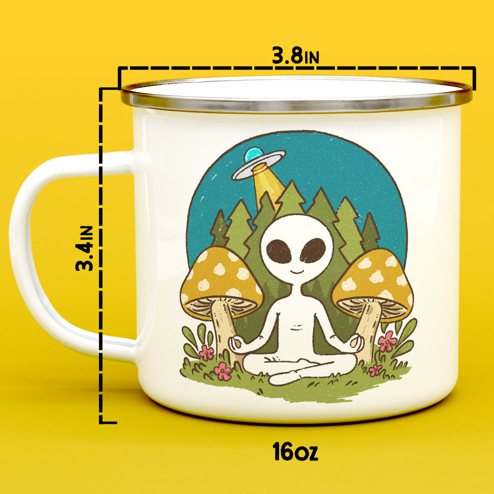 Meditating Alien Camp Mug