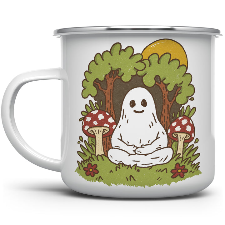 Meditating Ghost Camp Mug