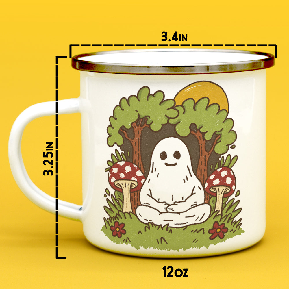 Meditating Ghost Camp Mug