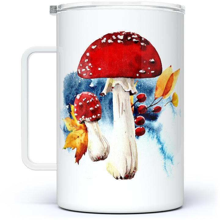 Fall Mushroom Insulated Travel Mug
