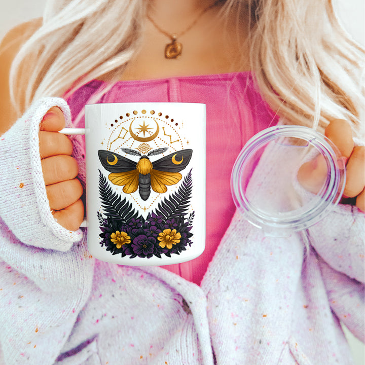 Constellation Moth Insulated Travel Mug