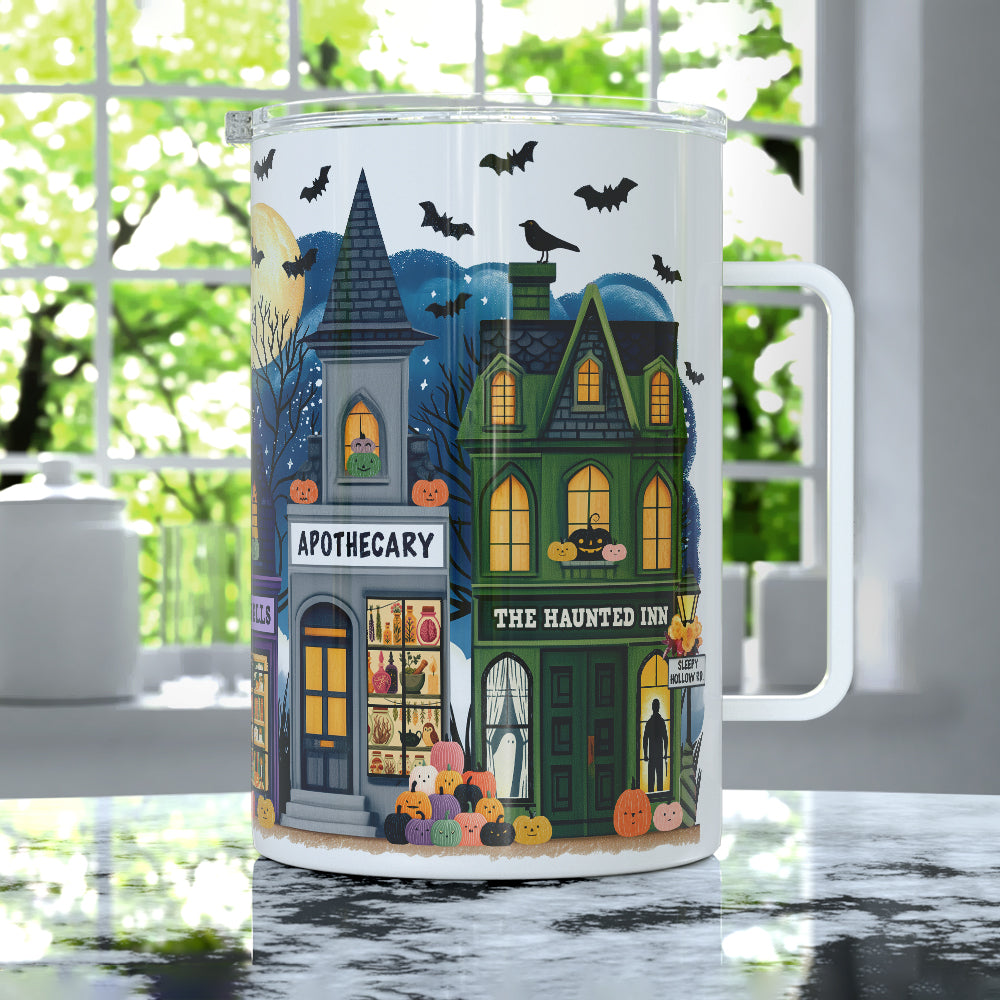 Halloween Storefronts Insulated Travel Mug