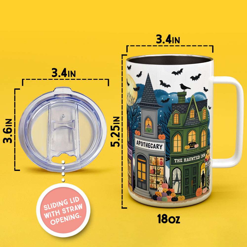 Halloween Storefronts Insulated Travel Mug