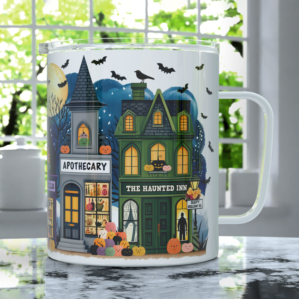 Halloween Storefronts Insulated Travel Mug