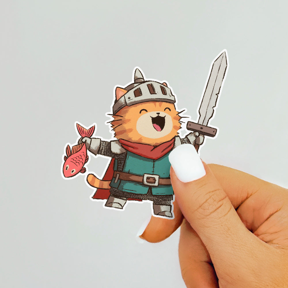 Cat Knight Sticker