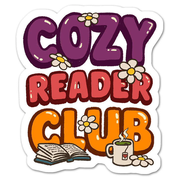 Cozy Reader Club Sticker