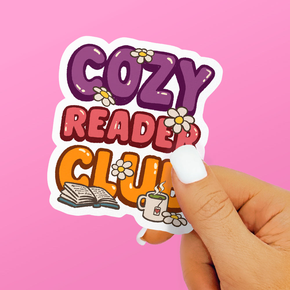Cozy Reader Club Sticker