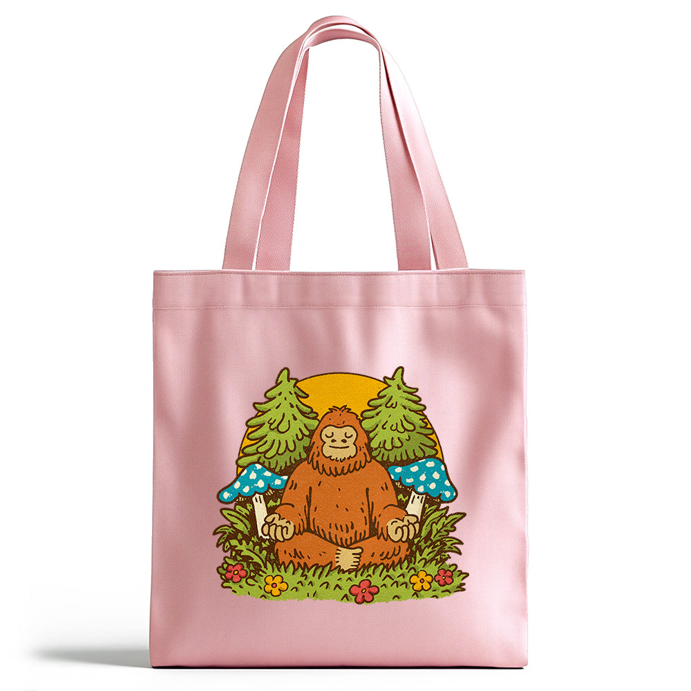 Meditating Bigfoot Tote Bag
