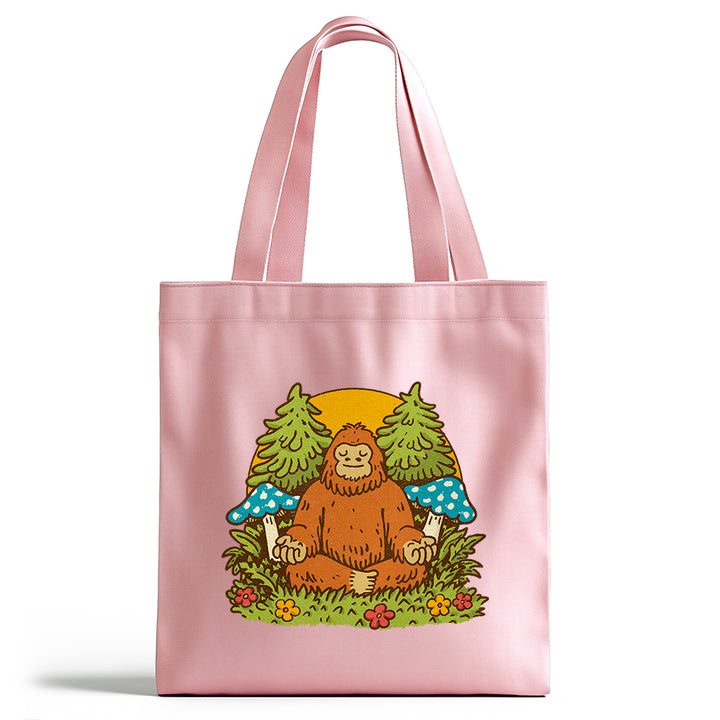 Meditating Bigfoot Tote Bag