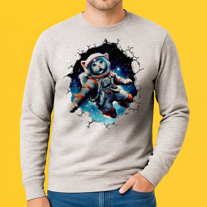 Astronaut Cat Crewneck Sweatshirt - Loftipop