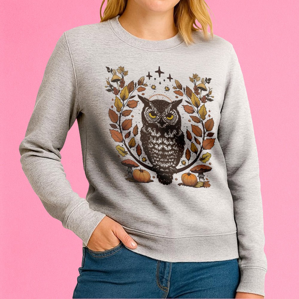 Autumn Owl Crewneck Sweatshirt - Loftipop
