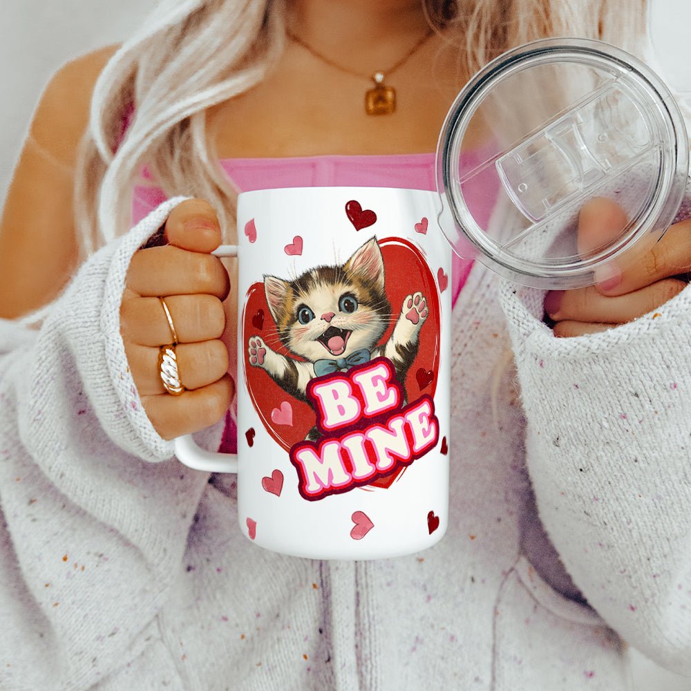 Be Mine Cat Insulated Travel Mug - Loftipop