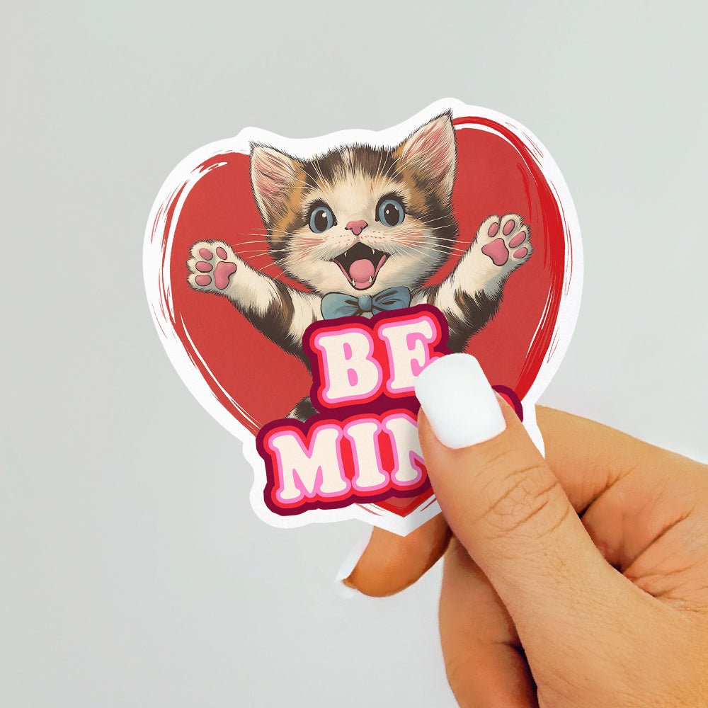 Be Mine Cat Sticker - Loftipop