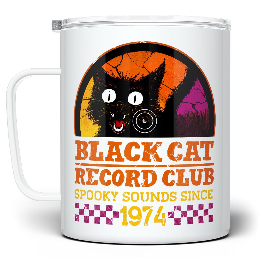 Black Cat Record Club Insulated Travel Mug - Loftipop