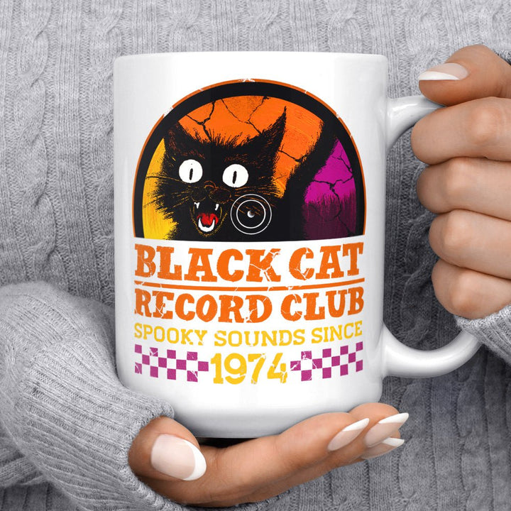 Black Cat Record Club Mug - Loftipop