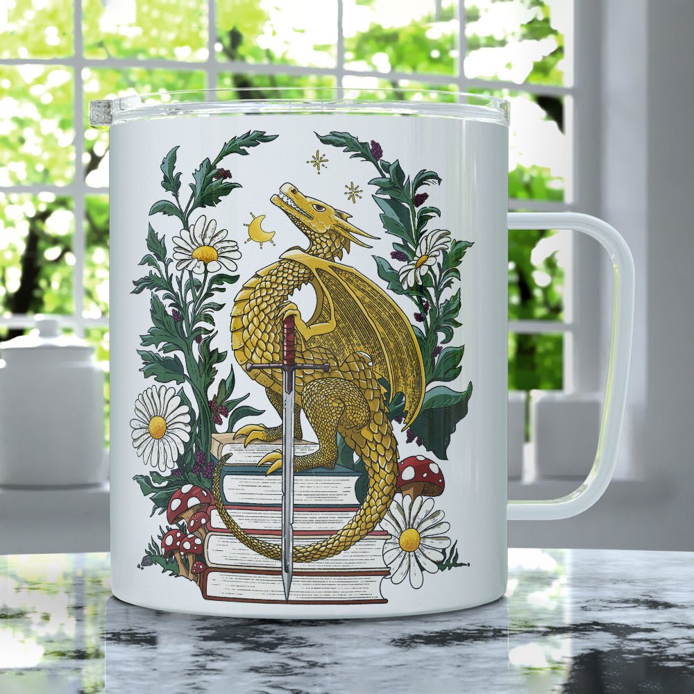 Bookish Dragon Insulated Travel Mug - Loftipop