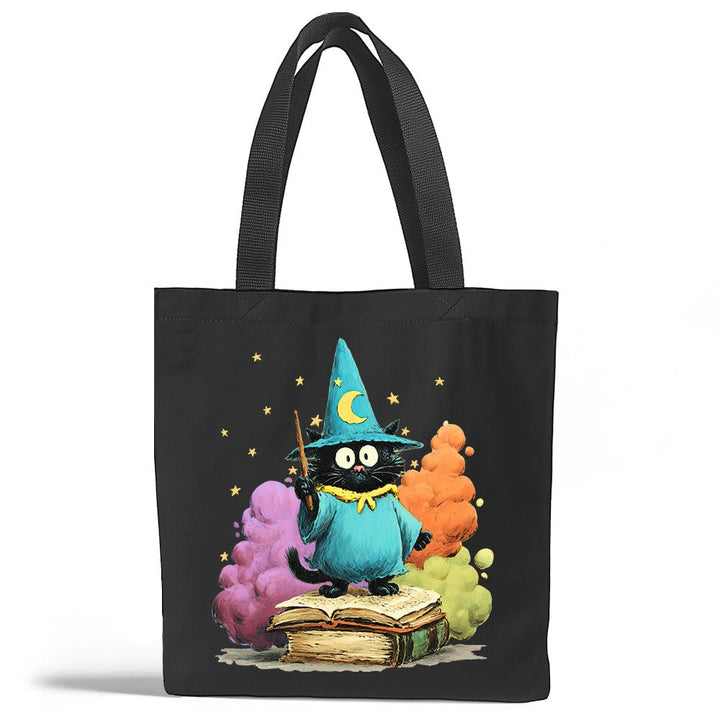 Bookish Wizard Cat Tote Bag - Loftipop