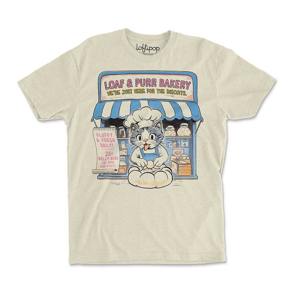 Cat Bakery Crewneck Tshirt - Loftipop
