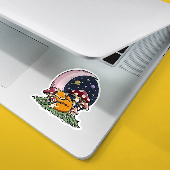 Celestial Sleeping Fox Sticker - Loftipop