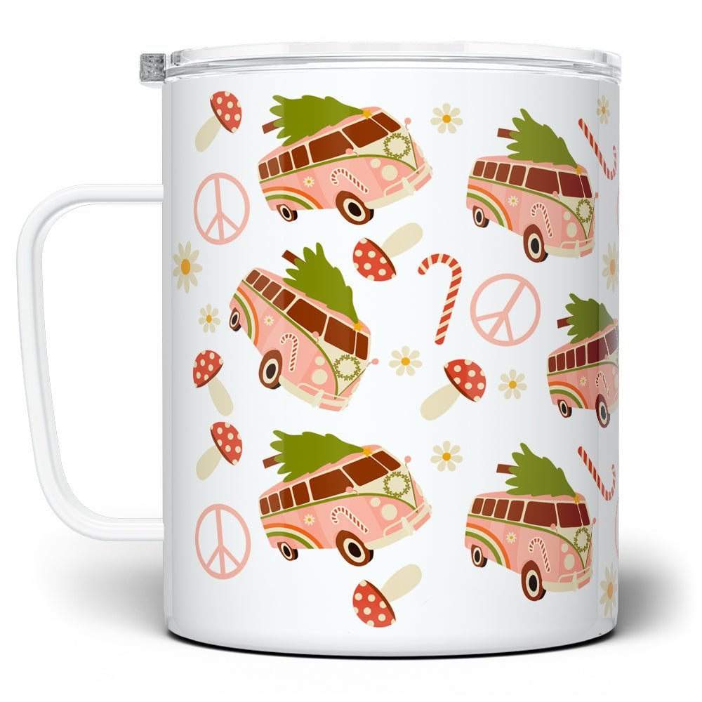 Christmas Peace Bus Insulated Travel Mug - Loftipop