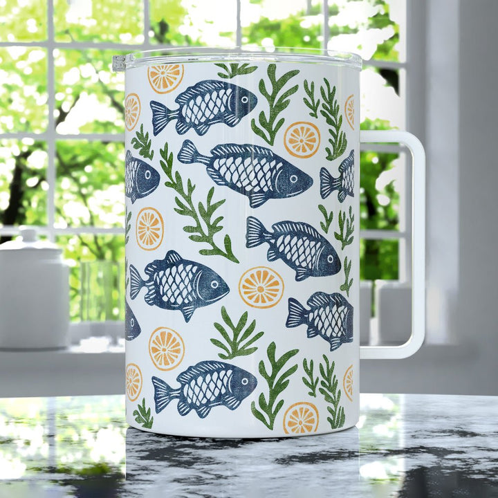 Coastal Fish Insulated Travel Mug - Loftipop
