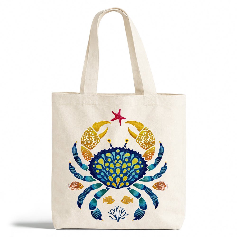 Coastal Ocean Crab Tote Bag - Loftipop