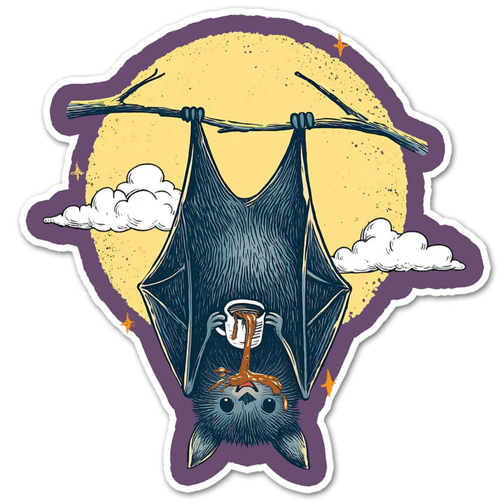 Coffee Bat Sticker - Loftipop