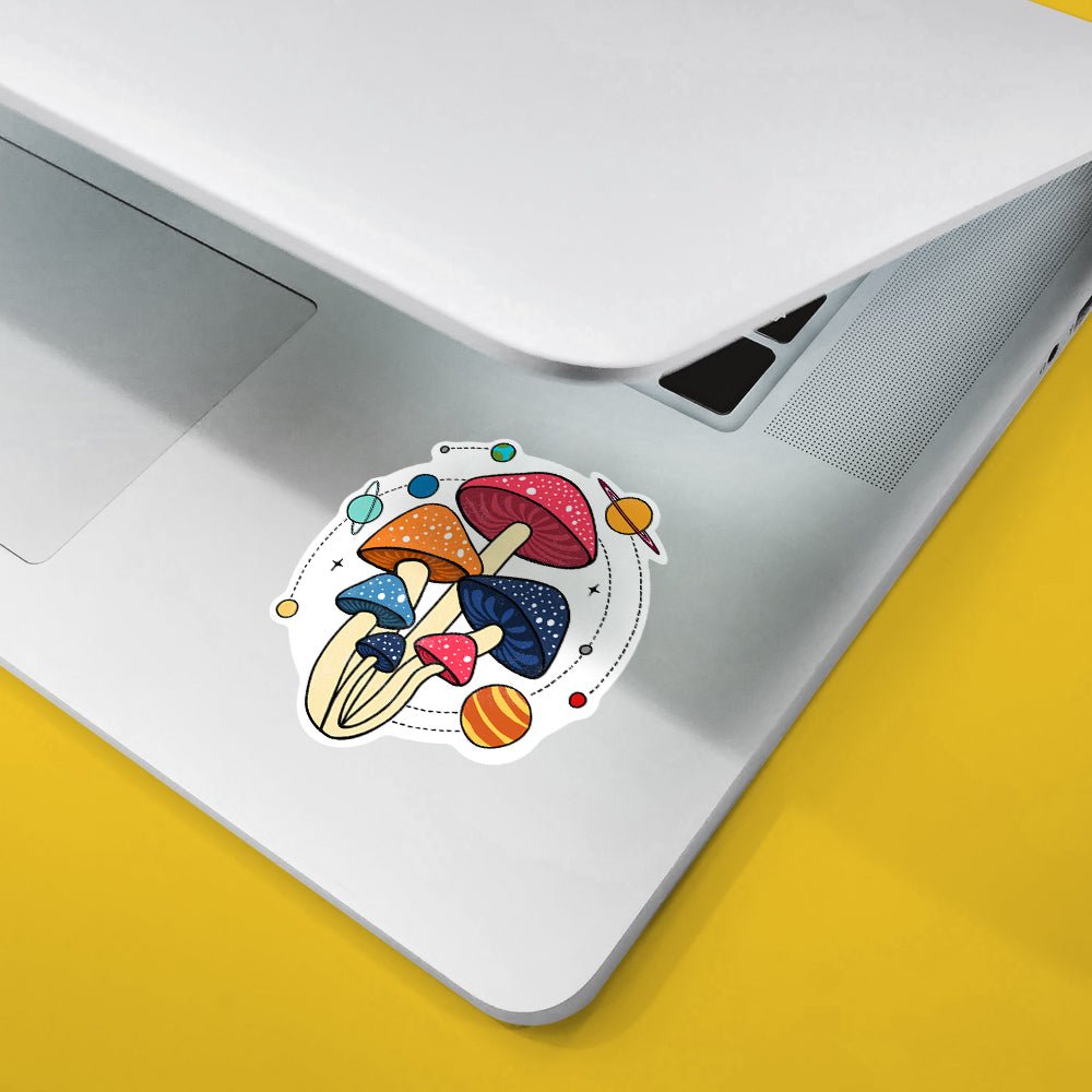 Cosmic Space Mushrooms Sticker - Loftipop