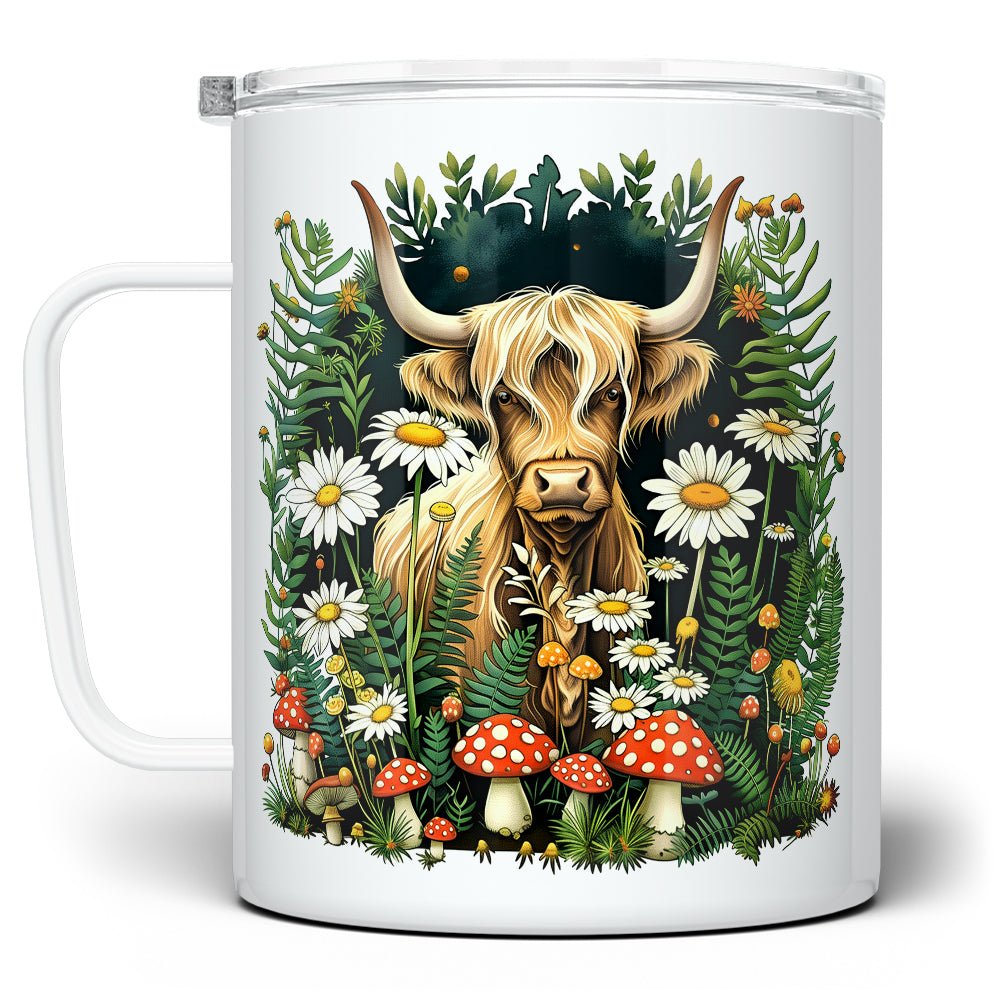 Cottagecore Highland Cow Insulated Travel Mug - Loftipop