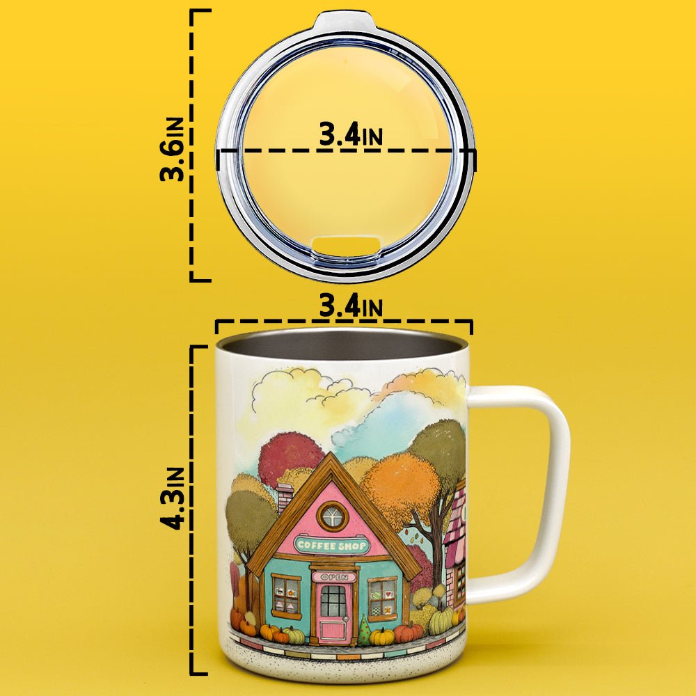 Cozy Fall Storefront Insulated Travel Mug - Loftipop