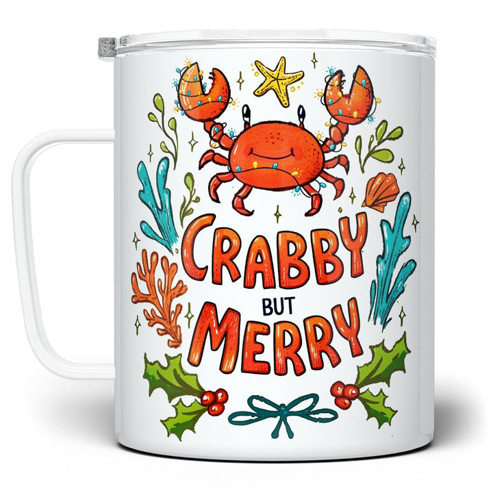 Crabby But Merry Insulated Travel Mug - Loftipop