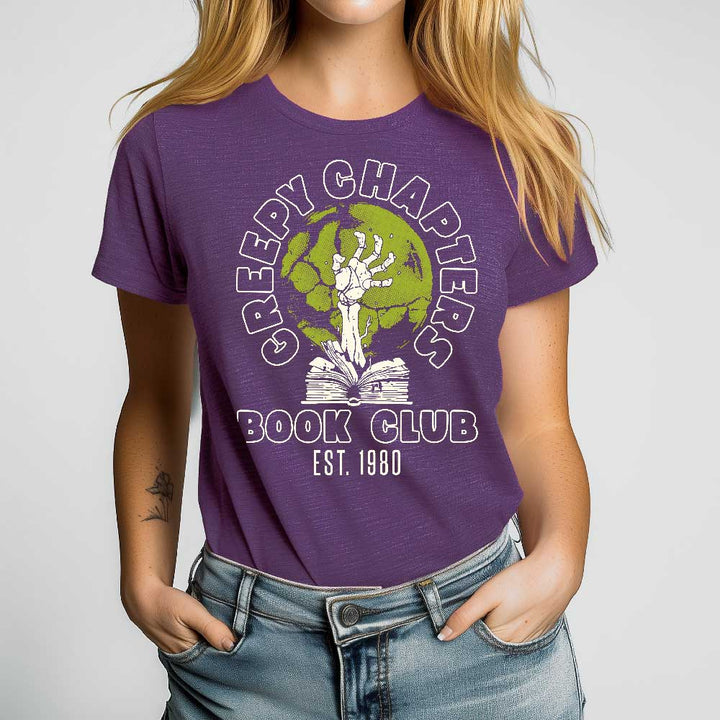 Creepy Chapters Book Club Crewneck Tshirt - Loftipop