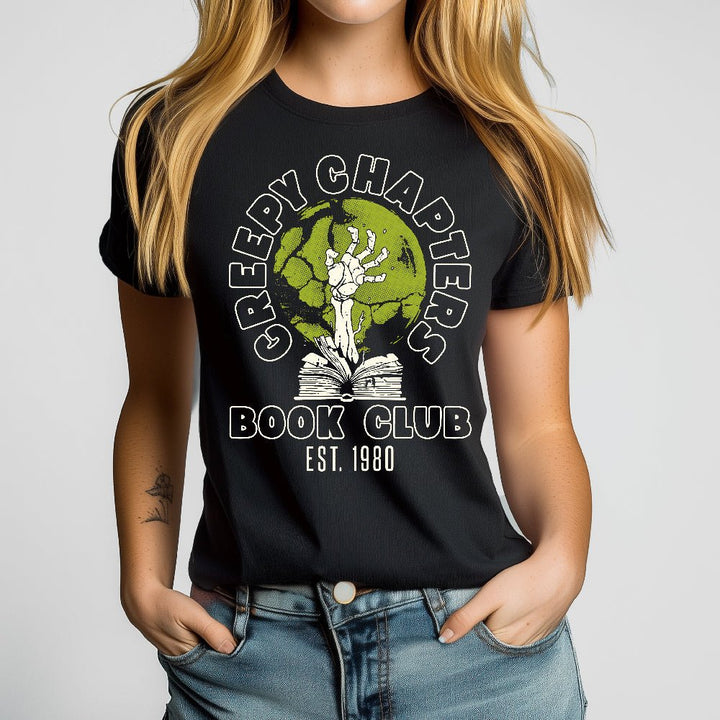 Creepy Chapters Book Club Crewneck Tshirt - Loftipop