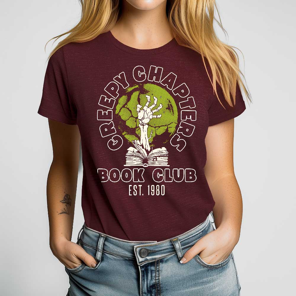 Creepy Chapters Book Club Crewneck Tshirt - Loftipop