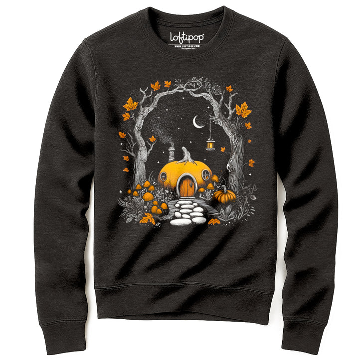 Forest Pumpkin House Crewneck Sweatshirt