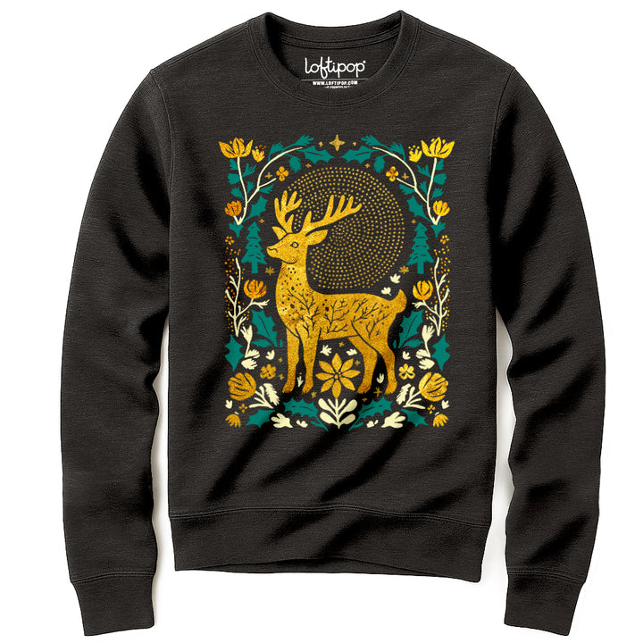 Forest Deer Crewneck Sweatshirt