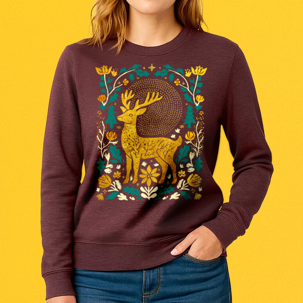 Forest Deer Crewneck Sweatshirt