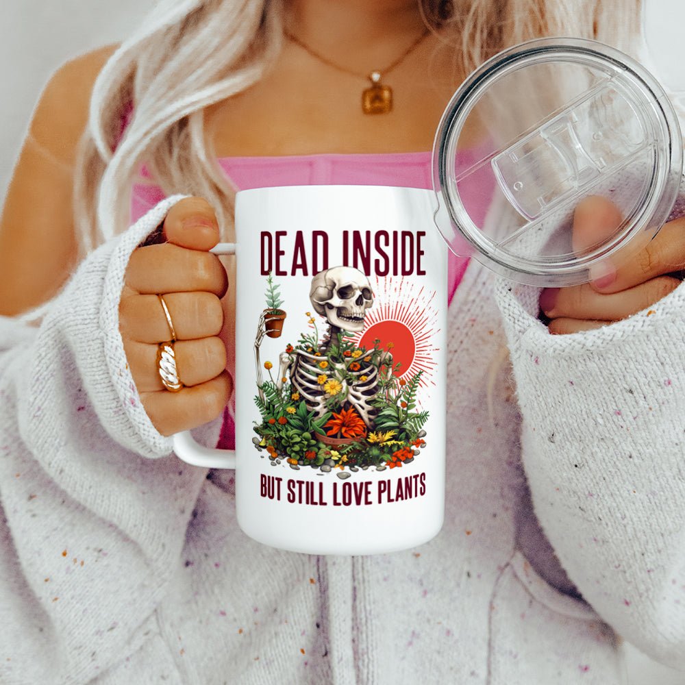 Dead Inside But Still Love Plants Insulated Travel Mug - Loftipop