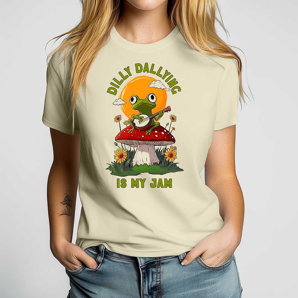 Dilly Dallying is My Jam Crewneck Tshirt - Loftipop