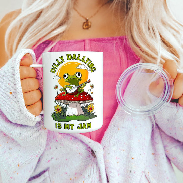 Dilly Dallying is My Jam Insulated Travel Mug - Loftipop