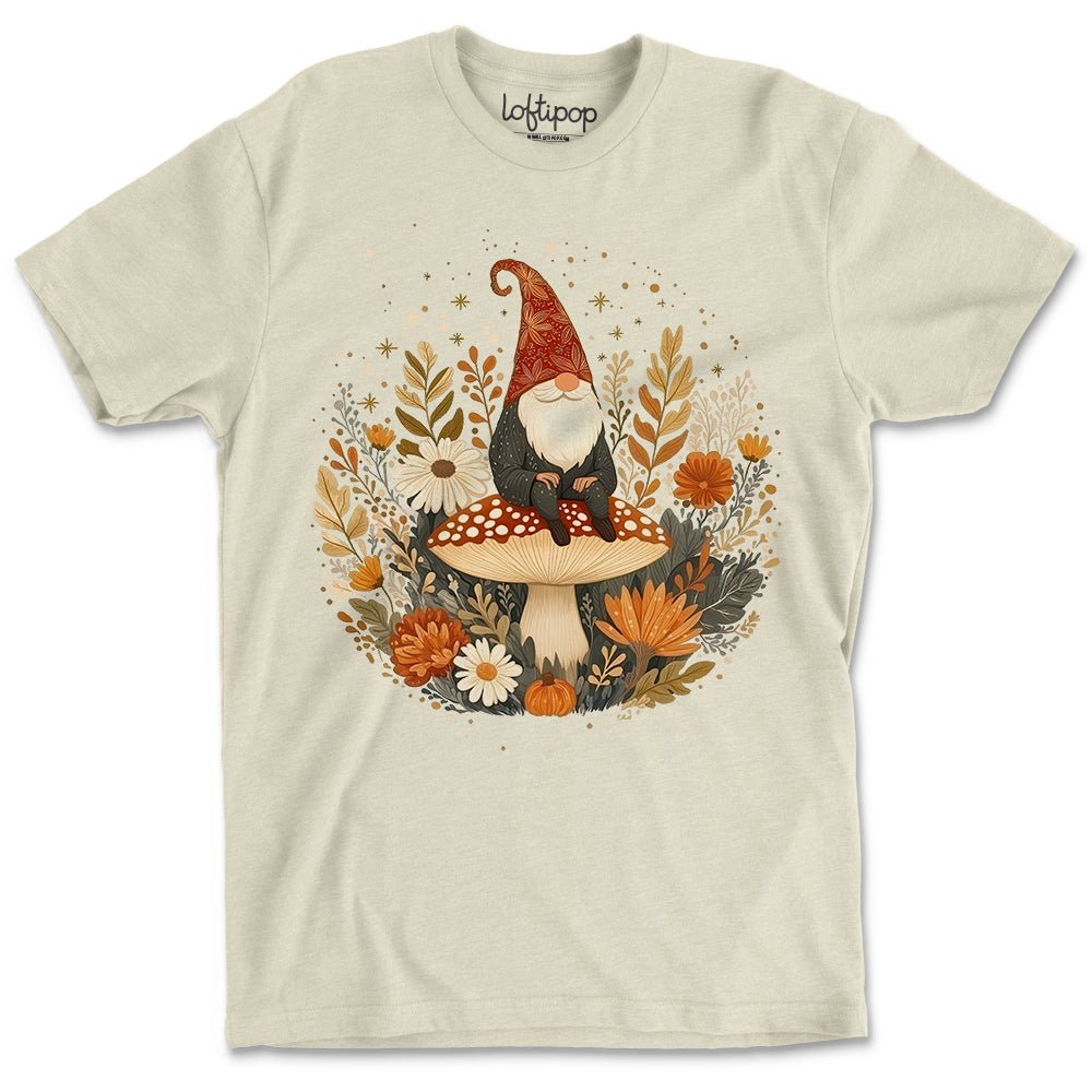 Fall Gnome Crewneck T-Shirt - Loftipop