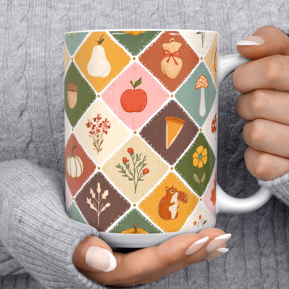 Fall Patchwork Mug - Loftipop