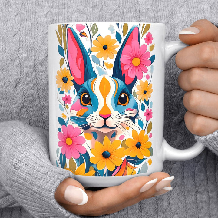 Floral Bunny Mug - Loftipop