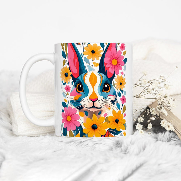 Floral Bunny Mug - Loftipop