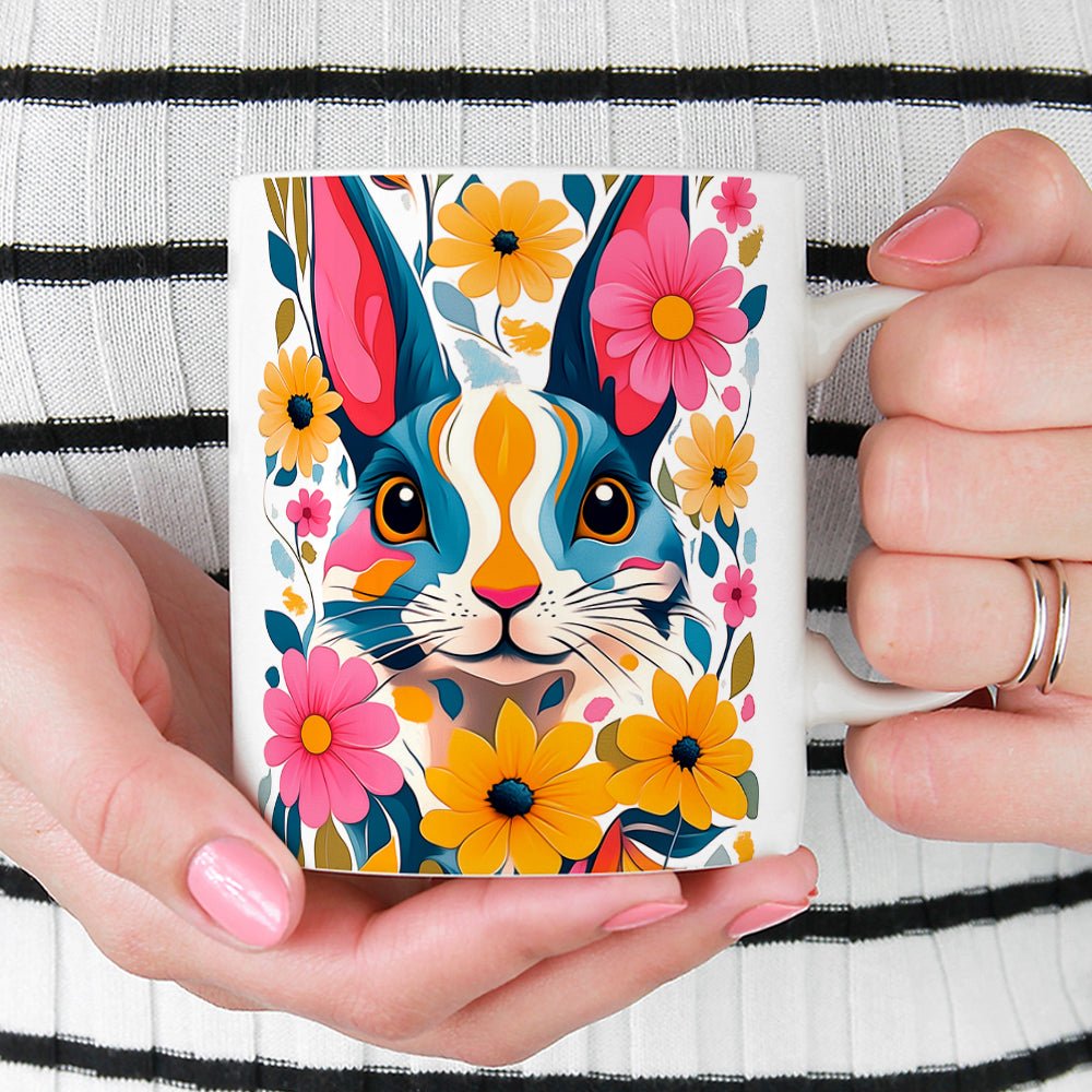 Floral Bunny Mug - Loftipop