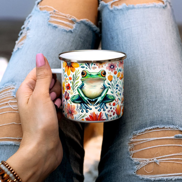 Floral Frog Camp Mug - Loftipop