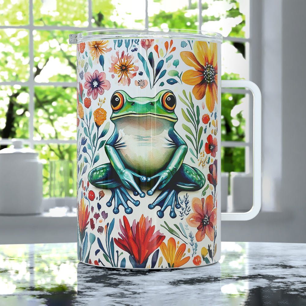 Floral Frog Insulated Travel Mug - Loftipop